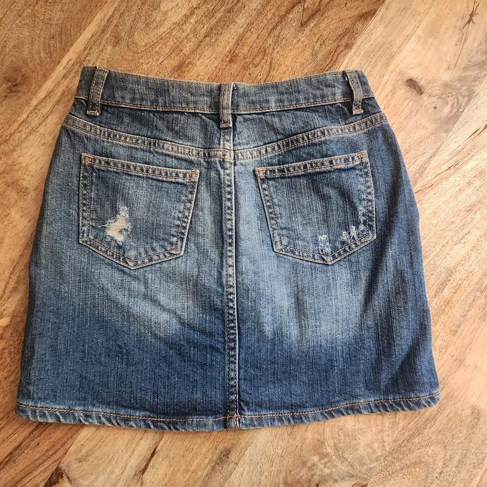 Gap Kids Girls Denim Distressed Skirt